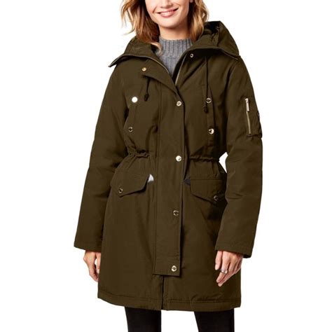 michael kors olive green down women coat|Michael Kors Women's Olive Green Double Layer Down Coat.